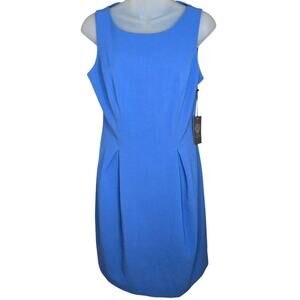 Vince Camuto Womens Sleeveless Dress Size 4 Sky Blue Bow Cutout Back Stretch